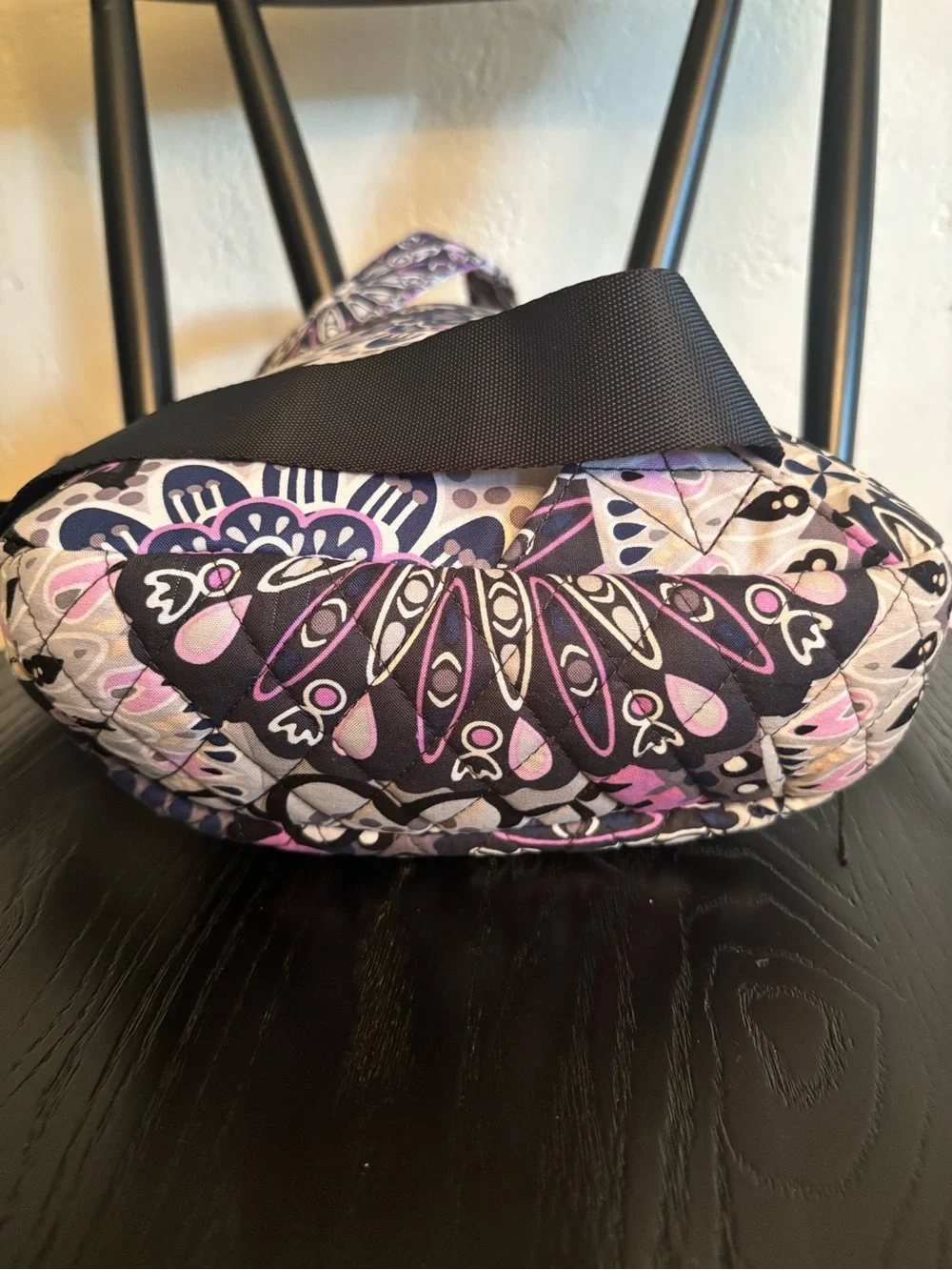 Vera Bradley Mimosa Medallion sling backpack bag purple navy blue gray